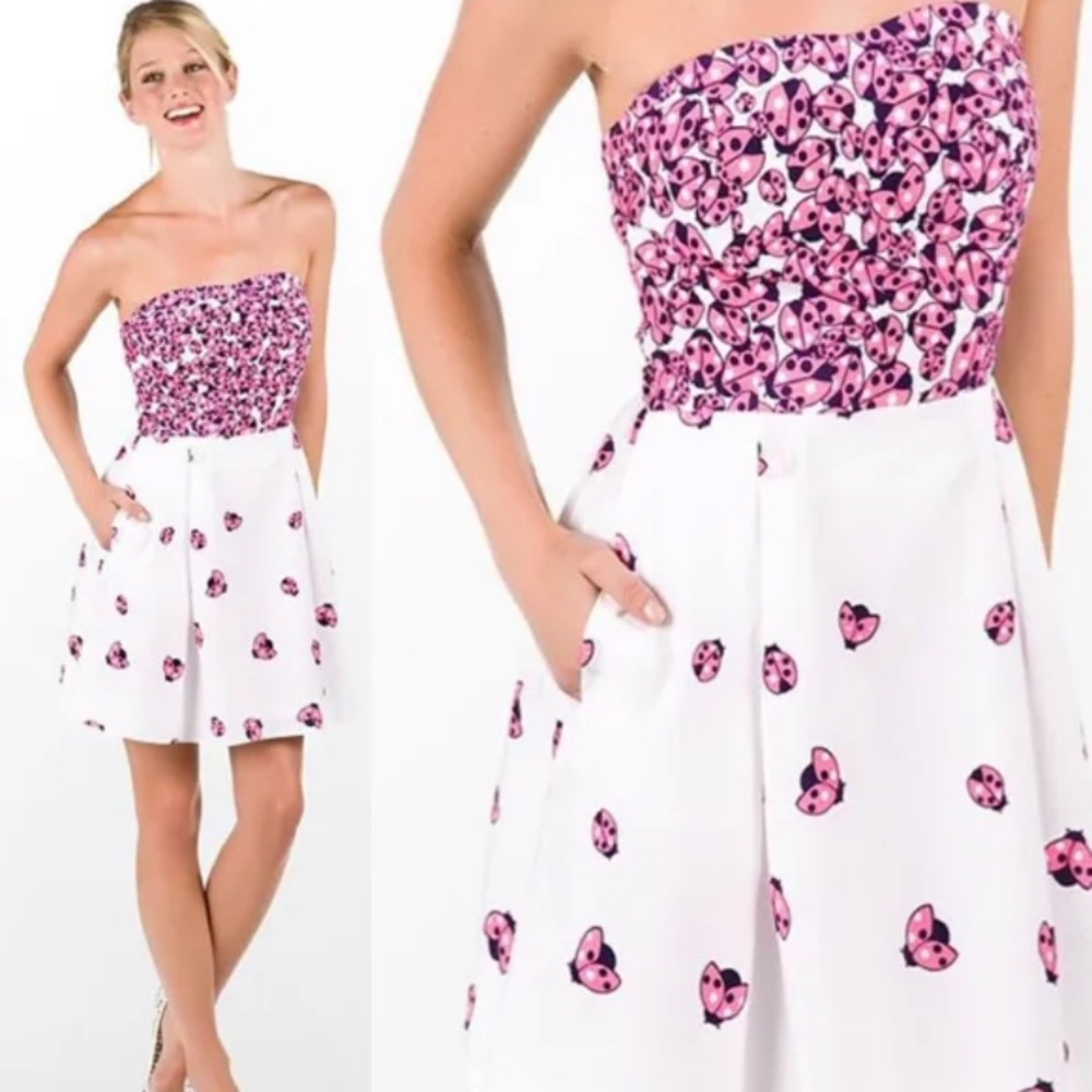Lilly Pulitzer strapless ladybug dress